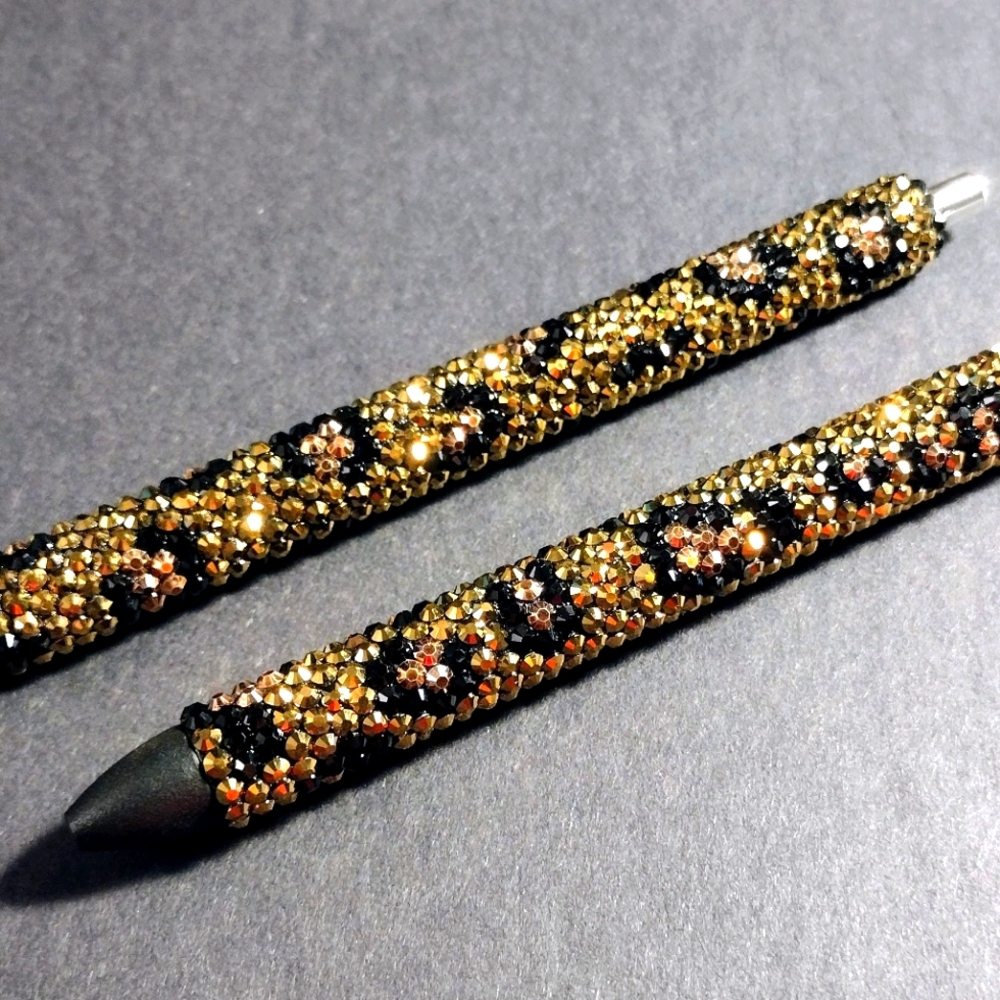 Leopard Print Rhinestone Pen